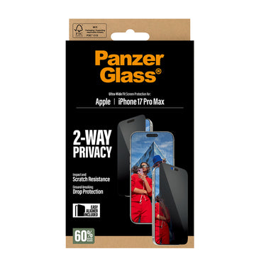 PanzerGlass Ulte Wide Fit Privacy Screen Protector for iPhone 17 Pro Max